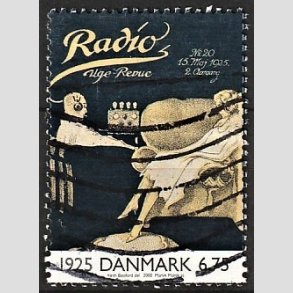 FRIMRKER DANMARK | 2000 - AFA 1253 - 1900-tallet. Serie 2. - 6,75 Kr. Kommunikation 1925 - Alm. god gennemsnitskvalitet - Stemplet (Photo eksempel)