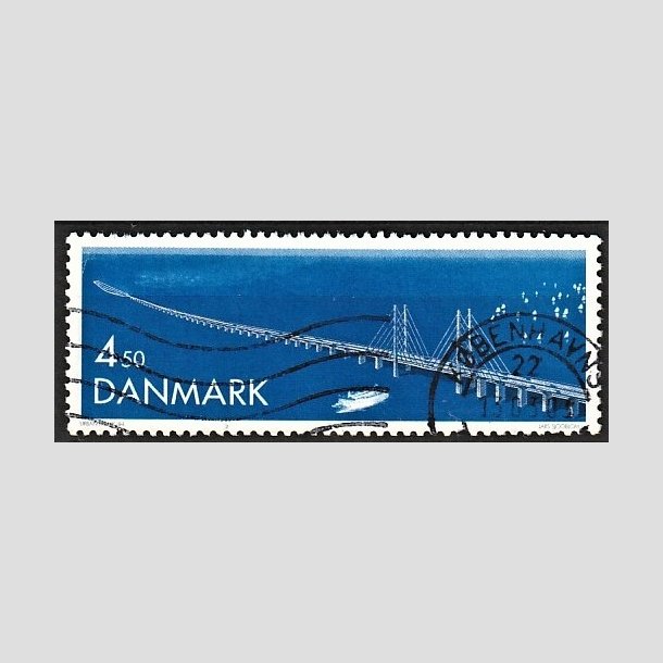 FRIMRKER DANMARK | 2000 - AFA 1254 - resundsforbindelsen - 4,50 Kr. bl - Alm. god gennemsnitskvalitet - Stemplet (Photo eksempel)