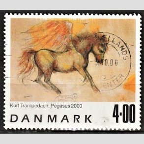 FRIMRKER DANMARK | 2000 - AFA 1261 - Frimrkekunst 3. - 4,00 Kr. Kurt Trampedach - Alm. god gennemsnitskvalitet - Stemplet (Photo eksempel)