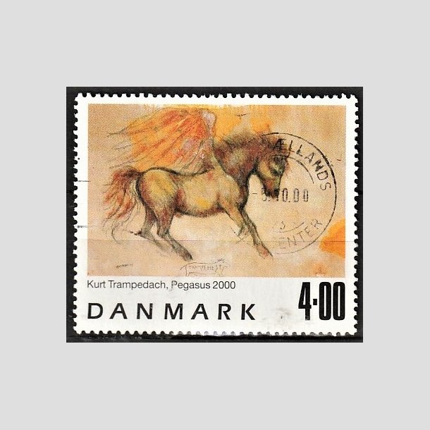 FRIMRKER DANMARK | 2000 - AFA 1261 - Frimrkekunst 3. - 4,00 Kr. Kurt Trampedach - Alm. god gennemsnitskvalitet - Stemplet (Photo eksempel)