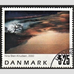 FRIMRKER DANMARK | 2000 - AFA 1262 - Frimrkekunst 3. - 5,25 Kr. Nina Sten - Knudsen - Alm. god gennemsnitskvalitet - Stemplet (Photo eksempel)