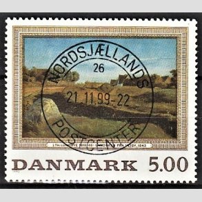 FRIMRKER DANMARK | 1992 - AFA 1032 - Maleriserie 5. - 5,00 Kr. J. Th. Lundbye - Pragt Stemplet