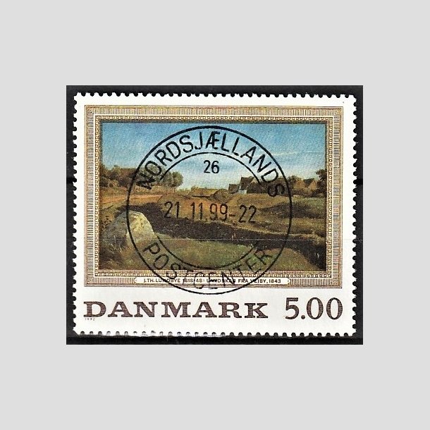 FRIMRKER DANMARK | 1992 - AFA 1032 - Maleriserie 5. - 5,00 Kr. J. Th. Lundbye - Pragt Stemplet