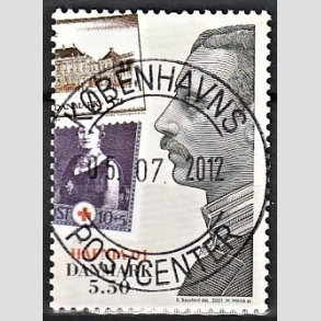 FRIMRKER DANMARK | 2001 - AFA 1296 - HAFNIA 01 UDSTILLING - 5,50 Kr. flerfarvet - Pragt Stemplet