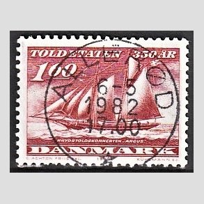 FRIM�RKER DANMARK | 1982 - AFA 744 - Toldetaten 350 �r - 1,60 Kr. r�d - Pragt Stemplet