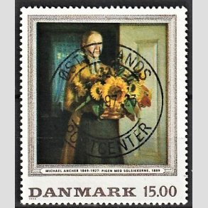 FRIMRKER DANMARK | 1996 - AFA 1132 - Michael Ancher - 15,00 Kr. flerfarvet - Pragt Stemplet