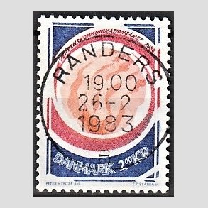 FRIM�RKER DANMARK | 1983 - AFA 765 - Kommunikations�ret - 2,00 Kr. flerfarvet - Pragt Stemplet