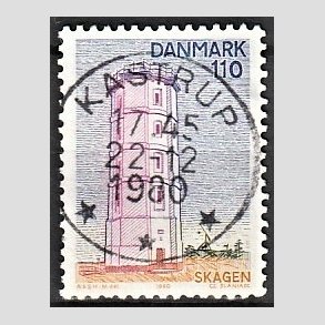 FRIM�RKER DANMARK | 1980 - AFA 701 - Nord for Limfjorden - 110 �re flerfarvet - Pragt Stemplet Kastrup
