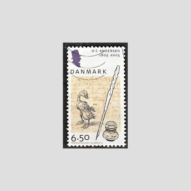 FRIMRKER DANMARK | 2005 - AFA 1424 - Hans Christian Andersen 200 r. - 6,50 Kr. Pen og blk - Alm. god gennemsnitskvalitet - Stemplet (Photo eksempel)
