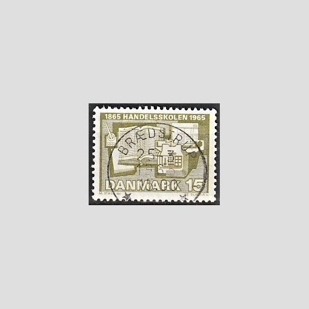 FRIMRKER DANMARK | 1965 - AFA 429 - rhus Handelsskole 100 r - 15 re olivgrn - Lux Stemplet