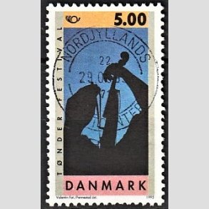 FRIM�RKER DANMARK | 1995 - AFA 1098 - Turistm�l - 5,00 Kr. flerfarvet - Pragt Stemplet