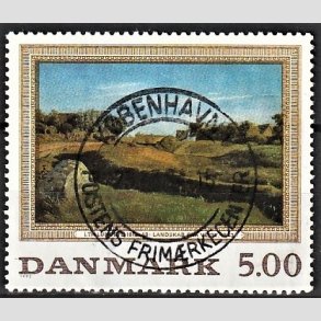 FRIMRKER DANMARK | 1992 - AFA 1032 - Maleriserie 5. - 5,00 Kr. J. Th. Lundbye - Pragt Stemplet