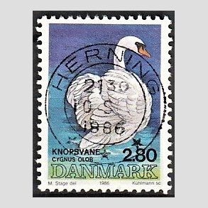 FRIM�RKER DANMARK | 1986 - AFA 866 - Danske fugle - 2,80 Kr. flerfarvet - Pragt Stemplet