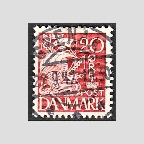 FRIM�RKER DANMARK | 1940 - AFA 258 - Karavel 20 �re r�d Type II - Lux Stemplet 
