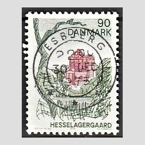 FRIM�RKER DANMARK | 1974 - AFA 569 - Landsdelsserie Fyn - 90 �re flerfarvet - Pragt Stemplet Esbjerg