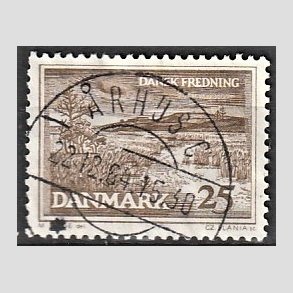 FRIM�RKER DANMARK | 1964 - AFA 428 - Karup � - 25 �re brun - Pragt Stemplet �rhus C