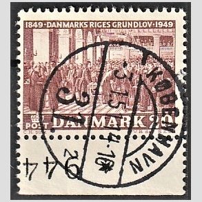 FRIM�RKER DANMARK | 1949 - AFA 315 - Grundloven 100 �r - 20 �re r�dbrun - Lux Stemplet