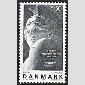 FRIMRKER DANMARK | 2003 - AFA 1351 - Europamrker. Plakatkunst - 5,50 Kr. stlgr - Alm. god gennemsnitskvalitet - Stemplet (Photo eksempel)