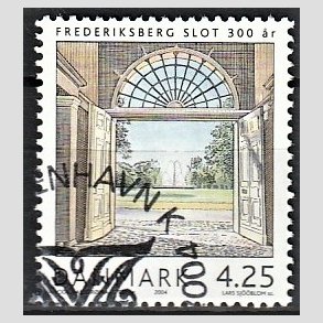 FRIMRKER DANMARK | 2004 - AFA 1391 - Frederiksberg slot - 4,25 Kr. flerfarvet - Alm. god gennemsnitskvalitet - Stemplet (Photo eksempel)