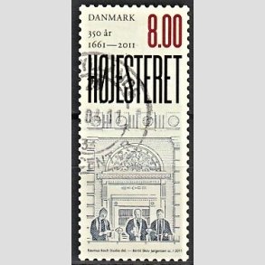 FRIMRKER DANMARK | 2011 - AFA 1648E - Hjesteret 350 r. - 8,00 Kr. flerfarvet - Alm. god gennemsnitskvalitet - Stemplet (Photo eksempel)
