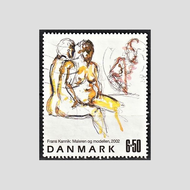 FRIMRKER DANMARK | 2002 - AFA 1331 - Frimrkekunst 5. - 6,50 Kr. Frank Kannik - Alm. god gennemsnitskvalitet - Stemplet (Photo eksempel)