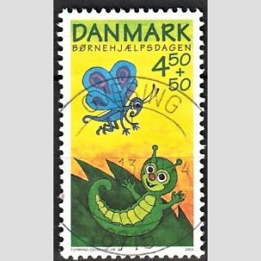 FRIMRKER DANMARK | 2004 - AFA 1383 - Brnehjlpsdagen - 4,50 Kr. + 50 re flerfarvet - Pragt Stemplet