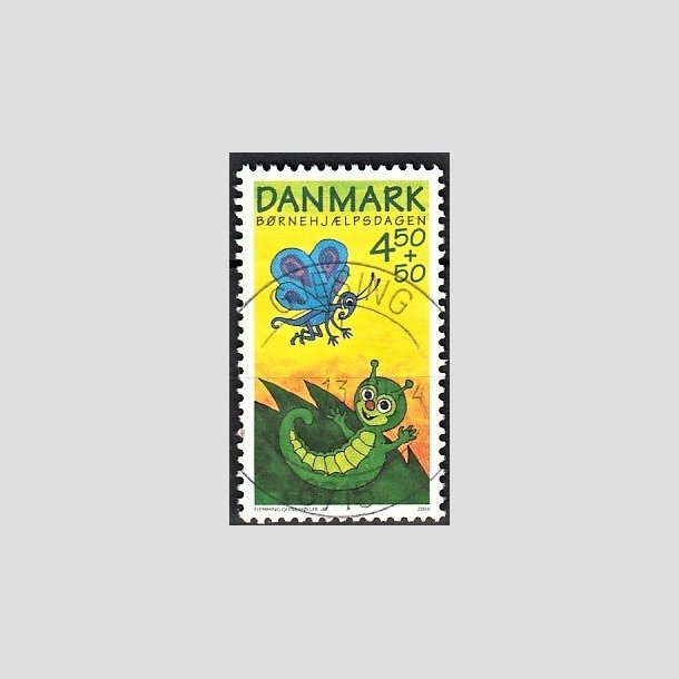 FRIMRKER DANMARK | 2004 - AFA 1383 - Brnehjlpsdagen - 4,50 Kr. + 50 re flerfarvet - Pragt Stemplet