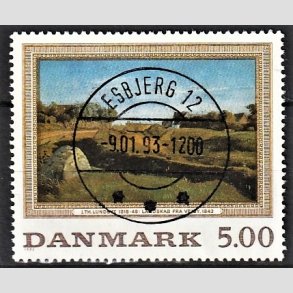 FRIMRKER DANMARK | 1992 - AFA 1032 - Maleriserie 5. - 5,00 Kr. J. Th. Lundbye - Pragt Stemplet
