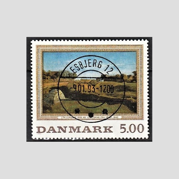 FRIMRKER DANMARK | 1992 - AFA 1032 - Maleriserie 5. - 5,00 Kr. J. Th. Lundbye - Pragt Stemplet