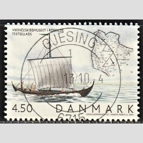 FRIM�RKER DANMARK | 2004 - AFA 1400 - Vikingeskibsmuseet - 4,50 Kr. Testsejlads - Pragt Stemplet Gjesing