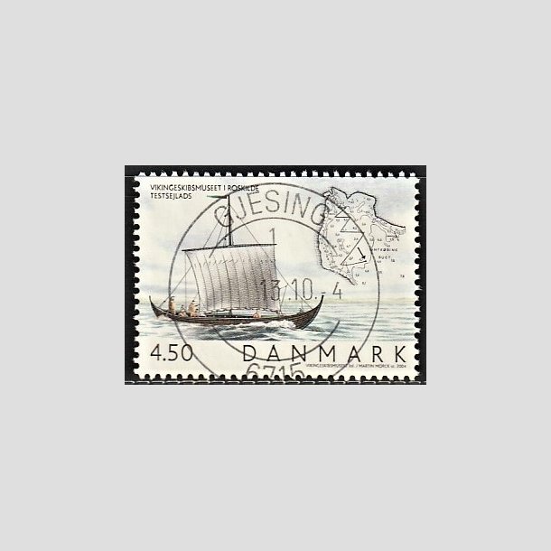 FRIMRKER DANMARK | 2004 - AFA 1400 - Vikingeskibsmuseet - 4,50 Kr. Testsejlads - Pragt Stemplet Gjesing