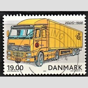 FRIM�RKER DANMARK | 2002 - AFA 1324 - Postk�ret�jer - 19,00 Kr. flerfarvet - Pragt Stemplet Gjesing