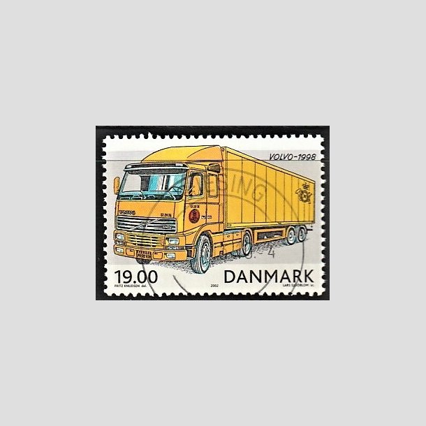 FRIMRKER DANMARK | 2002 - AFA 1324 - Postkretjer - 19,00 Kr. flerfarvet - Pragt Stemplet Gjesing