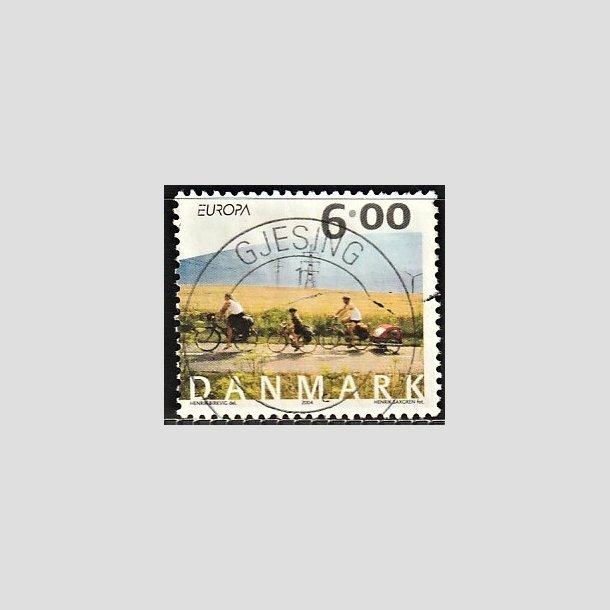 FRIMRKER DANMARK | 2004 - AFA 1396 - Cykel og sejlerferie - 6,00 Kr. flerfarvet - Pragt Stemplet Gjesing