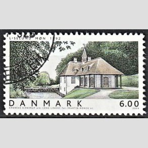 FRIMRKER DANMARK | 2004 - AFA 1379 - Danske Boliger III. - 6,00 Kr. Liselund - Alm. god gennemsnitskvalitet - Stemplet (Photo eksempel)