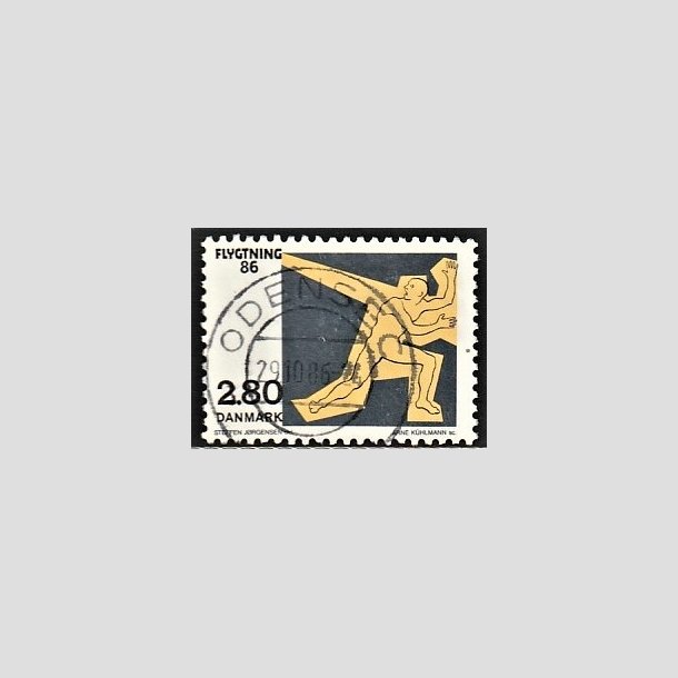 FRIMRKER DANMARK | 1986 - AFA 872 - Flygtning 86 - 2,80 Kr. flerfarvet - Pragt Stemplet