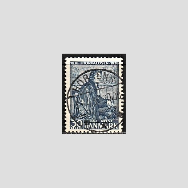 FRIMRKER DANMARK | 1938 - AFA 251 - Thorvaldsen 30 re bl - Lux Stemplet