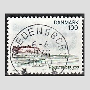FRIM�RKER DANMARK | 1975 - AFA 599 - S�nderjylland - 100 �re flerfarvet - Pragt Stemplet Fredensborg