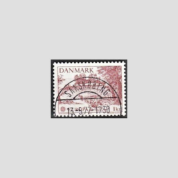 FRIMRKER DANMARK | 1977 - AFA 635 - Europamrke 1 Kr. rd - Pragt Stemplet "BIRKERD"