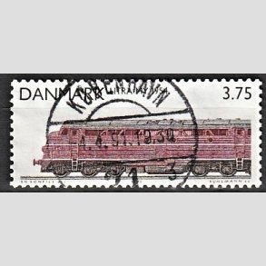FRIM�RKER DANMARK | 1991 - AFA 987 - Lokomotiver - 3,75 Kr. r�dbrun/sort - Pragt Stemplet