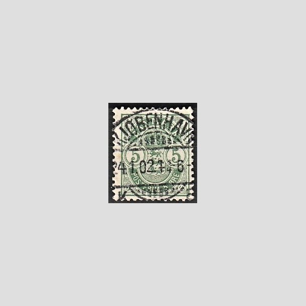 FRIMRKER DANMARK | 1895 - AFA 34B - 5 re grn - Lux Stemplet