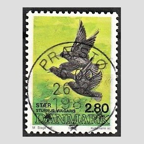 FRIM�RKER DANMARK | 1986 - AFA 865 - Danske fugle - 2,80 Kr. flerfarvet - Pragt Stemplet