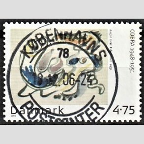 FRIM�RKER DANMARK | 2006 - AFA 1484 - Cobra-malere 9. - 4,75 Kr. Asger Jorn - Pragt Stemplet