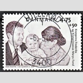 FRIMRKER DANMARK | 2007 - AFA 1496 - Kronprinseparrets fond - 4,75 + 0,50 Kr. Kronprinsefamilien - Pragt Stemplet