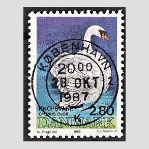 FRIM�RKER DANMARK | 1986 - AFA 866 - Danske fugle - 2,80 Kr. flerfarvet - Pragt Stemplet