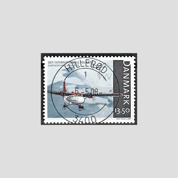 FRIMRKER DANMARK | 2007 - AFA 1498 - Internationalt polarr - 13,50 Kr. flerfarvet - Pragt Stemplet