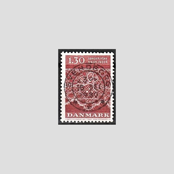 FRIMRKER DANMARK | 1980 - AFA 712 - Snderjyske kniplinger - 1,30 Kr. rd - Pragt Stemplet Snderborg