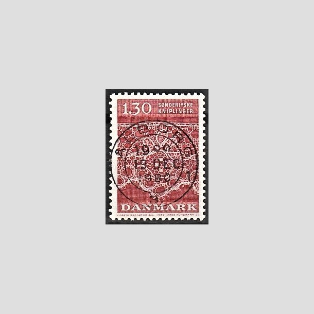 FRIMRKER DANMARK | 1980 - AFA 712 - Snderjyske kniplinger - 1,30 Kr. rd - Pragt Stemplet lborg