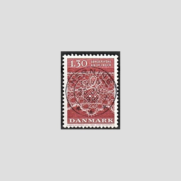 FRIMRKER DANMARK | 1980 - AFA 712 - Snderjyske kniplinger - 1,30 Kr. rd - Pragt Stemplet