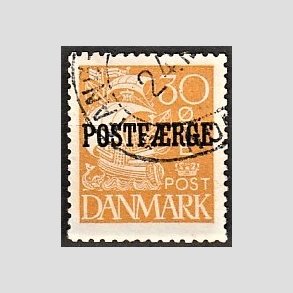 FRIMRKER DANMARK | 1927 - AFA 11 - 30 re brungul Postfrge - Stemplet